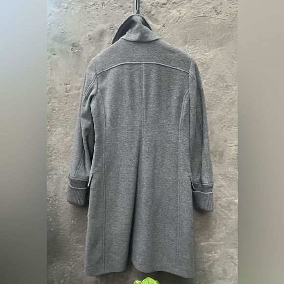 H&M SLEEK 3/4 LENGTH ZIP UP WOOL COAT SZ L - Picture 7 of 13